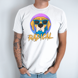 Unisex marškinėliai su spauda „Radical“