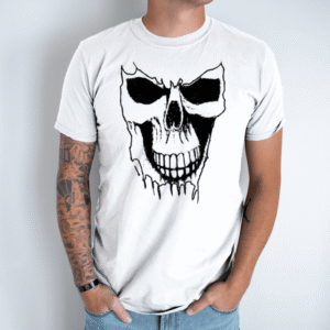 Unisex marškinėliai su spauda „Skull“