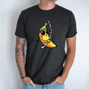 Unisex marškinėliai su spauda „Bananas tarzanas“