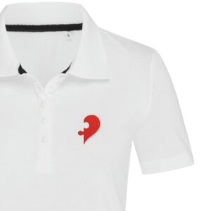 Moteriški polo marškinėliai „Širdies puzle“