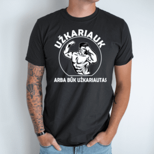 Unisex marškinėliai su spauda „Užkariauk“