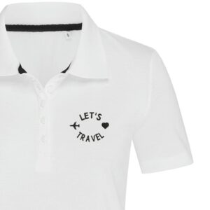 Moteriški polo marškinėliai „Let's Travel“