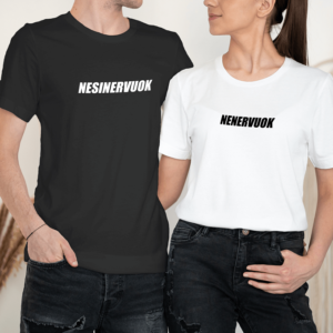Unisex marškinėliai porai „Nenervuok“