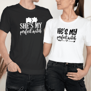 Unisex marškinėliai porai „Perfect“