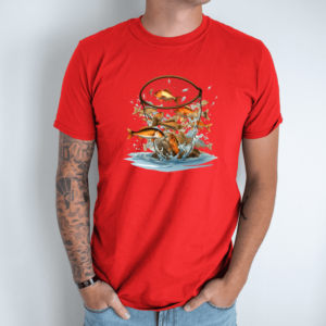 raudona-unisex-marskineliai-su-spauda-tinklas