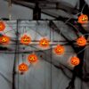 Led šviečiančios dekoracijos helovinui moliūgai