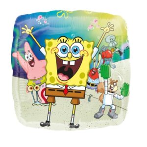 Folinis nepripūstas balionas su žaismingu animaciniu personažu