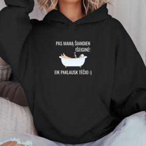 Unisex džemperis su spauda „Pas mamą šiandien išeiginė“