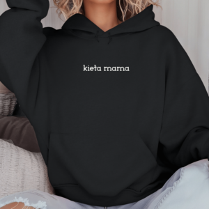 Unisex džemperis su spauda „Kieta mama“