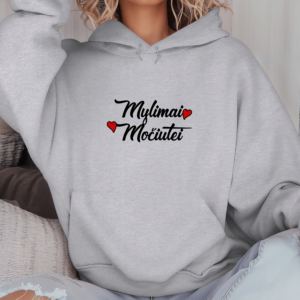 Unisex džemperis su spauda „Mylimai močiutei“