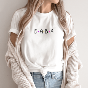 Unisex marškinėliai su spauda „Baba“