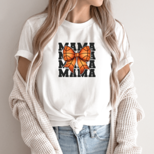 Unisex marškinėliai su spauda „Krepšinio mama“