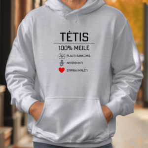 Unisex džemperis su spauda „Tėčio priežiūra“