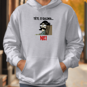 Unisex džemperis su spauda „Tėti, o galima“
