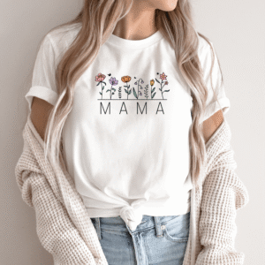 Unisex marškinėliai su spauda „Elegantiška Mama“