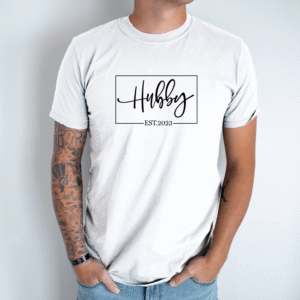 Unisex marškinėliai su spauda „Hubby“