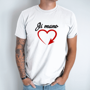 Unisex marškinėliai su spauda „Ji mano širdis“