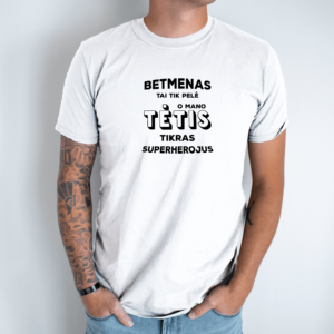 Unisex marškinėliai su spauda „Betmenas“