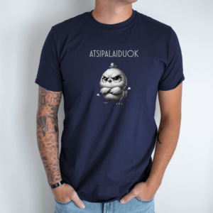 Unisex marškinėliai su spauda „Nepatenkintas ančiukas“
