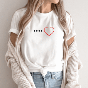 Unisex marškinėliai su spauda „Pacman širdelė“