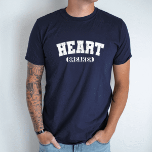 Unisex marškinėliai su spauda „Heart breaker“