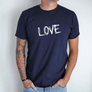 Unisex marškinėliai su spauda „Love“