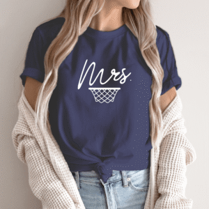 Unisex marškinėliai su spauda „Mrs“