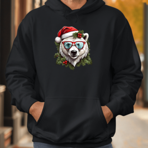 Unisex džemperis su spauda „Kalėdų lokys“