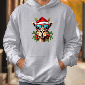 Unisex džemperis su spauda „Kalėdų kupranugaris“