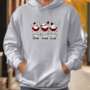 Unisex džemperis su spauda „Drink Drank Drunk“