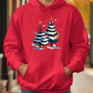 Unisex džemperis su spauda „Žiemos elegancija“