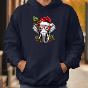 Unisex džemperis su spauda „Kalėdų dramblys“