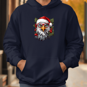 Unisex džemperis su spauda „Kalėdų erelis“