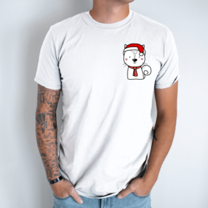 Unisex marškinėliai su spauda „Kalėdinė voverytė“