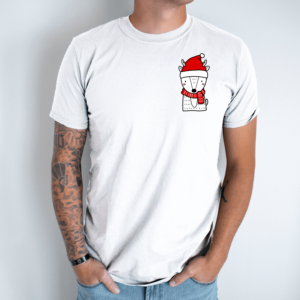 Unisex marškinėliai su spauda „Kalėdinis briedžiukas“