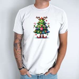 Unisex marškinėliai su spauda „Eglutė Juokų karalienė“