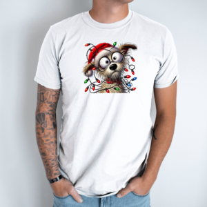 Unisex marškinėliai su spauda „Kalėdinis painiavos draugas“