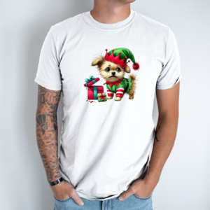 Unisex marškinėliai su spauda „Šuniukas nykštukas“