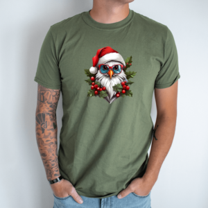 Unisex marškinėliai su spauda „Kaldėdų pelėda“