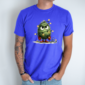 Unisex marškinėliai su spauda „Įsipainiojęs į girliandas“