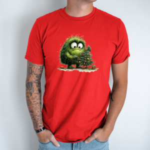 Unisex marškinėliai su spauda „Nelaimingas puošėjas“