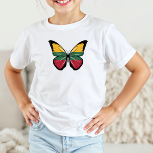 Vaikiški marškinėliai su spauda „Drugelis“