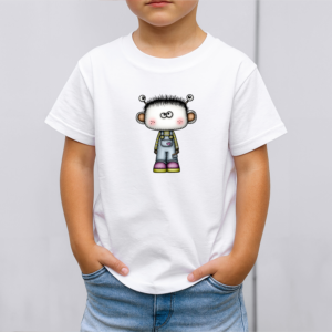 Vaikiški marškinėliai su spauda „Dvi akys“