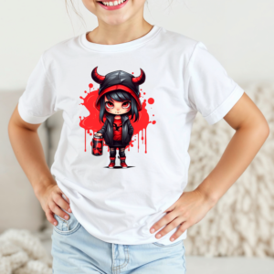 Vaikiški marškinėliai su spauda „Grafiti velniukštė“