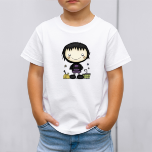 Vaikiški marškinėliai su spauda „Helovino vaikas“