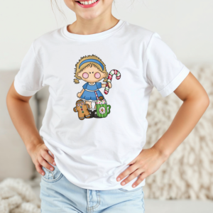 Vaikiški marškinėliai su spauda „Kalėdiniai saldumynai“