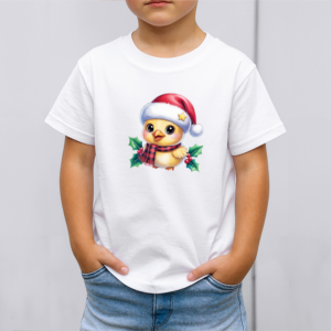 Vaikiški marškinėliai su spauda „Kalėdų viščiukas“