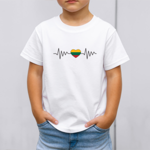 Vaikiški marškinėliai su spauda „Lietuvos pulsas“