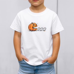 Vaikiški marškinėliai su spauda „Moliūgas ir maži vaiduokliai“