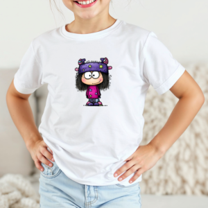 Vaikiški marškinėliai su spauda „Kosminė draugė“